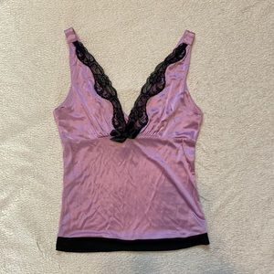 Women’s XS top, purple & black, see photo for material